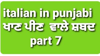 Italian in punjabi part 7 [upl. by Eynobe]