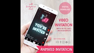 Tiktok Video Invitation  Tiktok Animated Invitation [upl. by Valda8]