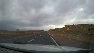 Driving in the rain on to Interstate i40 when an Orange Lamborghini Diablo is driving Eastbound [upl. by Anirod619]