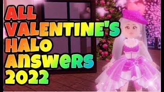 ALL NEW 2022 VALENTINE HALO ROYALE HIGH ANSWERS  VALENTINES DAY HALO ANSWERS 2022 Roblox [upl. by Acsirp]