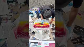 I asked a street artist to spray paint my jacket 😮 [upl. by Jeannette]