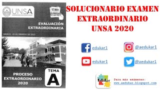 SOLUCIONARIO EXAMEN EXTRAORDINARIO UNSA 2020 [upl. by Savage184]