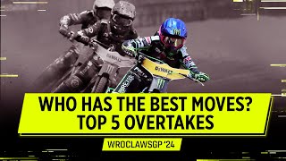 Breathtaking displays at the WroclawSGP 🇵🇱 Top 5 Overtakes 2024  FIM Speedway Grand Prix [upl. by Akeryt]