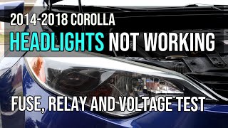 Headlight Not Working Fuse amp Relay Location Voltage Test 20142018 Toyota Corolla [upl. by Solenne]