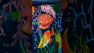 Fish Mural Painting Done [upl. by Atsocal]