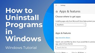 How to Uninstall ProgramsApps in Windows 10 [upl. by Aerdnna]