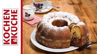 Marmorgugelhupf  Marmorkuchen  Kochen und Küche [upl. by Nehtan]