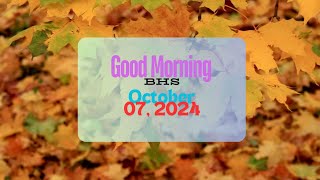 Barberton High School Morning Announcements for Monday October 07 2024 [upl. by Epotimet]