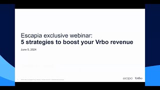 5 strategies to boost your Vrbo revenue  June 2024 NORAM session [upl. by Haididej]