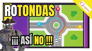 🔥 Como circular por el carril adecuado en rotondas  Hazlo así en las glorietas 🏴‍☠ Quijada 🏴‍☠® [upl. by Riegel]