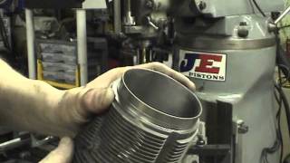 Machining 94mm VW jugs for the Chevy Corvair [upl. by Hanni210]