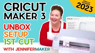 Cricut Maker 3 for Beginners Unbox Setup amp First Cut CRICUT KICKOFF Day 1 [upl. by Russel835]