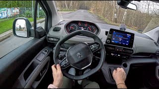 Peugeot Rifter 15 BlueHDI 102HP 0100 POV Test Drive 1640 Joe Black [upl. by Aohk48]