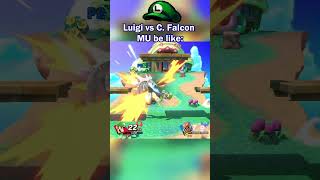 Luigi vs C Falcon in a nutshell ssbu ssb supersmashbros supersmashbrosultimate luigi shorts [upl. by Motch]