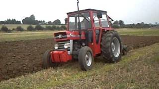 Massey Ferguson 135 ploughing [upl. by Atikir772]