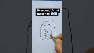 10 second Artist challenge 🔟🕙✏️ytshorts artvideo [upl. by Enined]