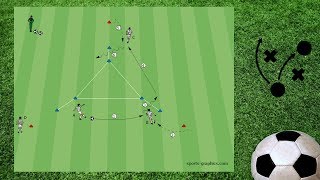 Passdreieck Ballmitnahme und erster Kontakt ▲ Trainingseinheit ▲ Übungsformen Fußballtraining [upl. by Ymereg968]