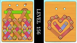 WOOD NUTS amp BOLTS PUZZLE LEVEL 156 SOLVED ANSWERS [upl. by Silsby25]