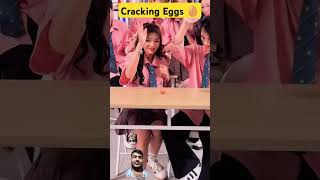 Cracking Eggs 🥚shorts viral trending HT2905 challenge [upl. by Jannel]