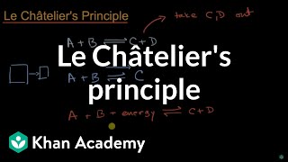 Le Châteliers principle  Reaction rates and equilibrium  High school chemistry  Khan Academy [upl. by Olia]