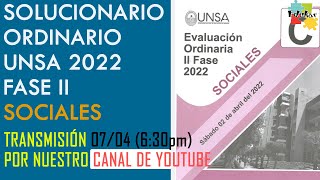 SOLUCIONARIO SOCIALES ORDINARIO UNSA 2022 FASE II [upl. by Kho]