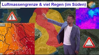 Luftmassengrenze amp viel Regen rund um den Alpenraumnördlichen Mittelmeerraum Gewitter amp Taupunkte [upl. by Lenard]