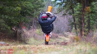 Honda CR500 amp KTM EXC300 in Woods [upl. by Nipsirc113]