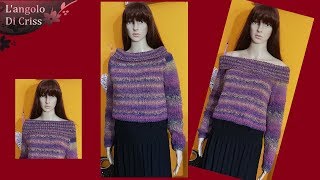 Maglione donna quotDouble effect 20quot  Tutorial passo a passo [upl. by Arondel]