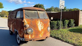 FIRST DRIVE IN OVER 40 YEARS  RESURRECTION RESTORATION 1962 VW Type 2 VanBus VW Kombi [upl. by Imehon]