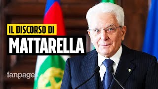 Crisi di Governo il discorso di Mattarella dopo le dimissioni di Draghi in diretta [upl. by Yelsnik]