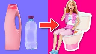 🚽 ACCESORIOS para BAÑO en MINIATURA para BARBIE 💖 Manualidades Fantásticas [upl. by Arianie]