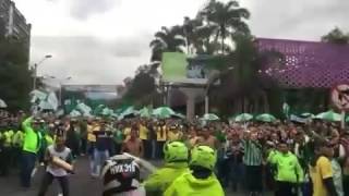 Recibimiento al equipo previo a la final Atletico Nacional vs cali [upl. by Fital]