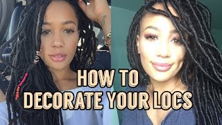 HOW TO DECORATE YOUR LOCS Jewelry  Wrapping Faux Locs DETAILED [upl. by Atinrev401]