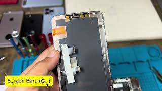 Ganti LCD iPhone Xs Max OLEDGX [upl. by Goldsworthy526]