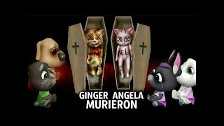 ANGELA Y GINGER MURIERON  My Talking Tom Friends  AMONG US  RIP GINGER AND ANGELA [upl. by Iggem]