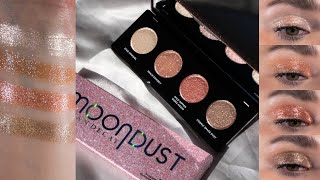 Urban Decay Space Rider Moondust Palette  Detailed Swatches Eye Swatches Comparisons [upl. by Inor]