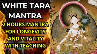 White Tara Mantra  Most powerful mantra for healing and long life  Om Tare Tuttare Ture  unique [upl. by Ahsekel]