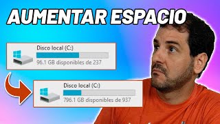 AMPLIAR EL ESPACIO de la UNIDAD C en WINDOWS [upl. by Spanjian]
