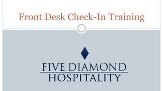 Hotel Front Desk Check In Training [upl. by Neall]