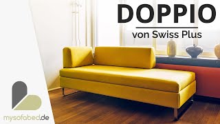 DOPPIO Schlafsofa  Doppelliege mit Lattenrost von Swiss Plus  mysofabedde [upl. by Renie]