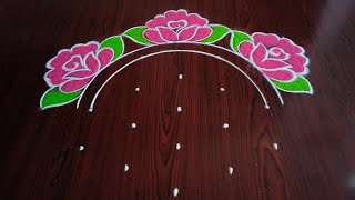 Traditional Sankranti Special kolam 53 dots  Simple Pongal Kolam [upl. by Eanej285]