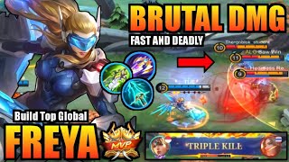 FREYA BEST BUILD 2024  TOP GLOBAL FREYA BUILD  FREYA GAMEPLAY  MOBILE LEGENDS [upl. by Elik]