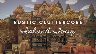 RUSTIC CLUTTERCORE ISLAND TOUR  Animal Crossing New Horizons [upl. by Okiman88]