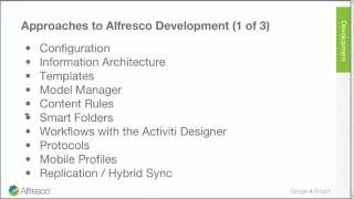 Alfresco Tech Talk Live 96  Introduction to Alfresco Development [upl. by Olympias]