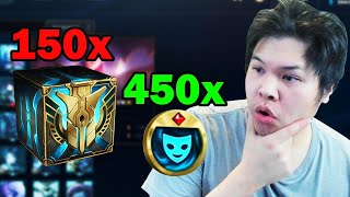 Opening 150 Hextech Chests and Rerolling 450 Skin Shards in 1 Sitting [upl. by Aicirt]