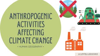 The Anthropogenic Activities affecting Climate Change  A Level Geography 2024 [upl. by Ysied]