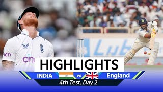 IND vs ENG 4th Test Day 2  India vs England Test Match Highlights Today Match Highlights [upl. by Malony199]