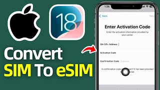 How To Convert SIM To eSIM On iPhone 2024 [upl. by Agbogla43]