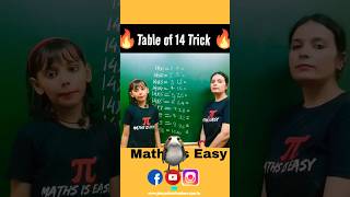 Easy Table Trick 🔥  Table of 14  Table of 14 Trick fun youtubeshorts shorts ashortaday trend [upl. by Ain741]