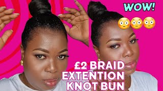 HOW TO DO THE TRENDY TOP KNOT BUN  EASY UPDO HAIRSTYLE [upl. by Fabio]